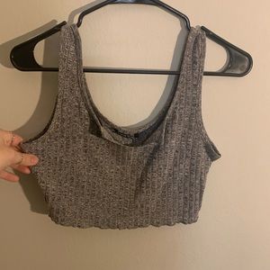 Grey cropped tank top